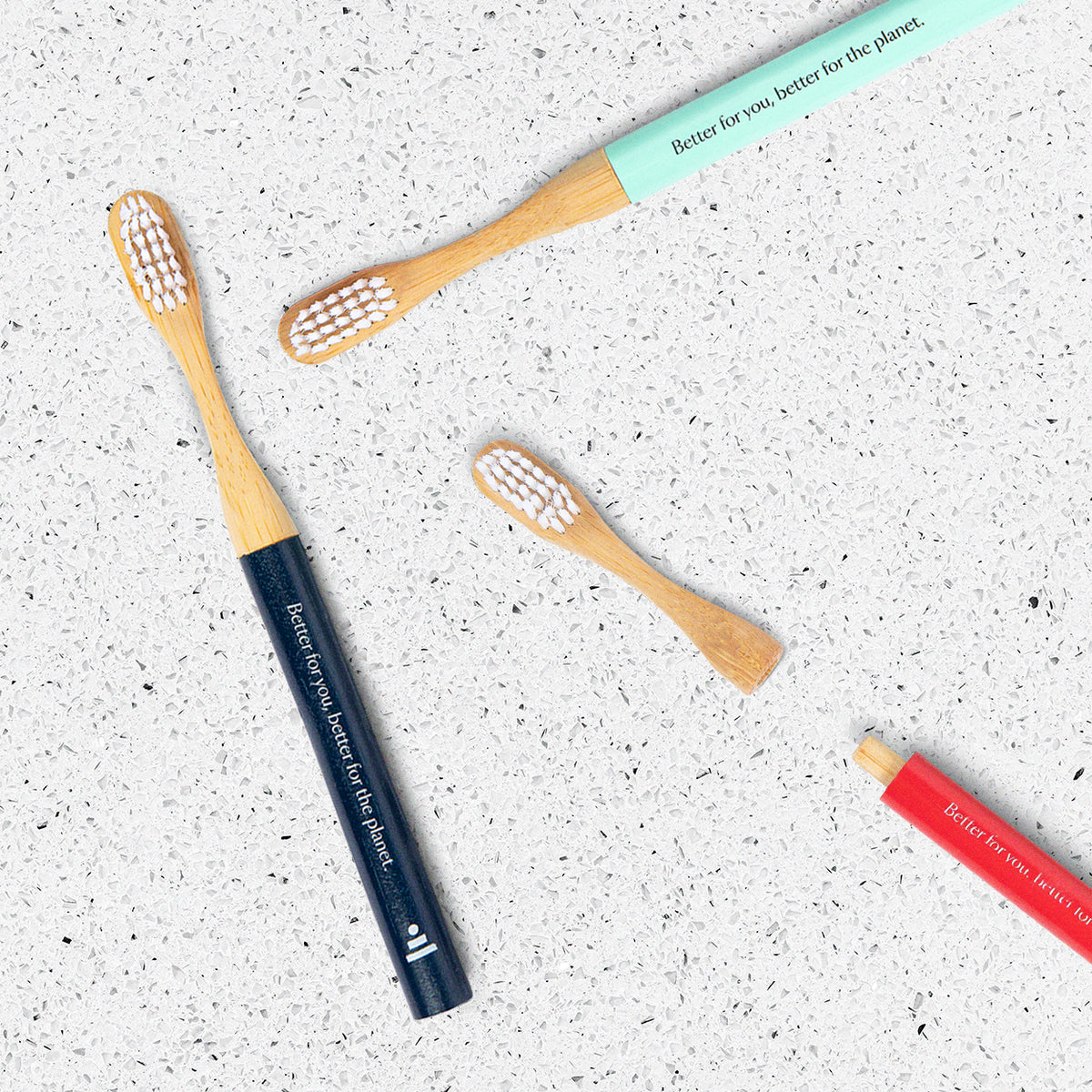 Kids Bamboo Toothbrush Head Refill - Pack of 3