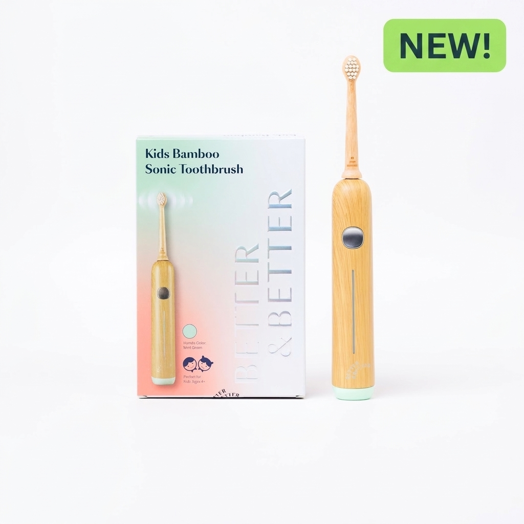Kids Bamboo Sonic Toothbrush (Green)